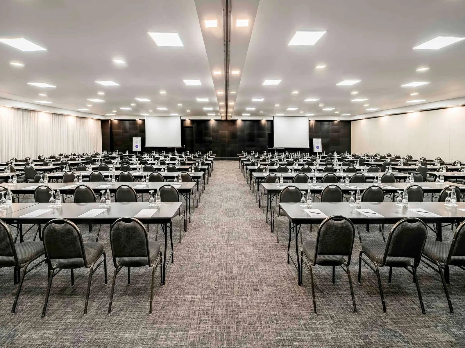 Large event hall configured for a plenary session